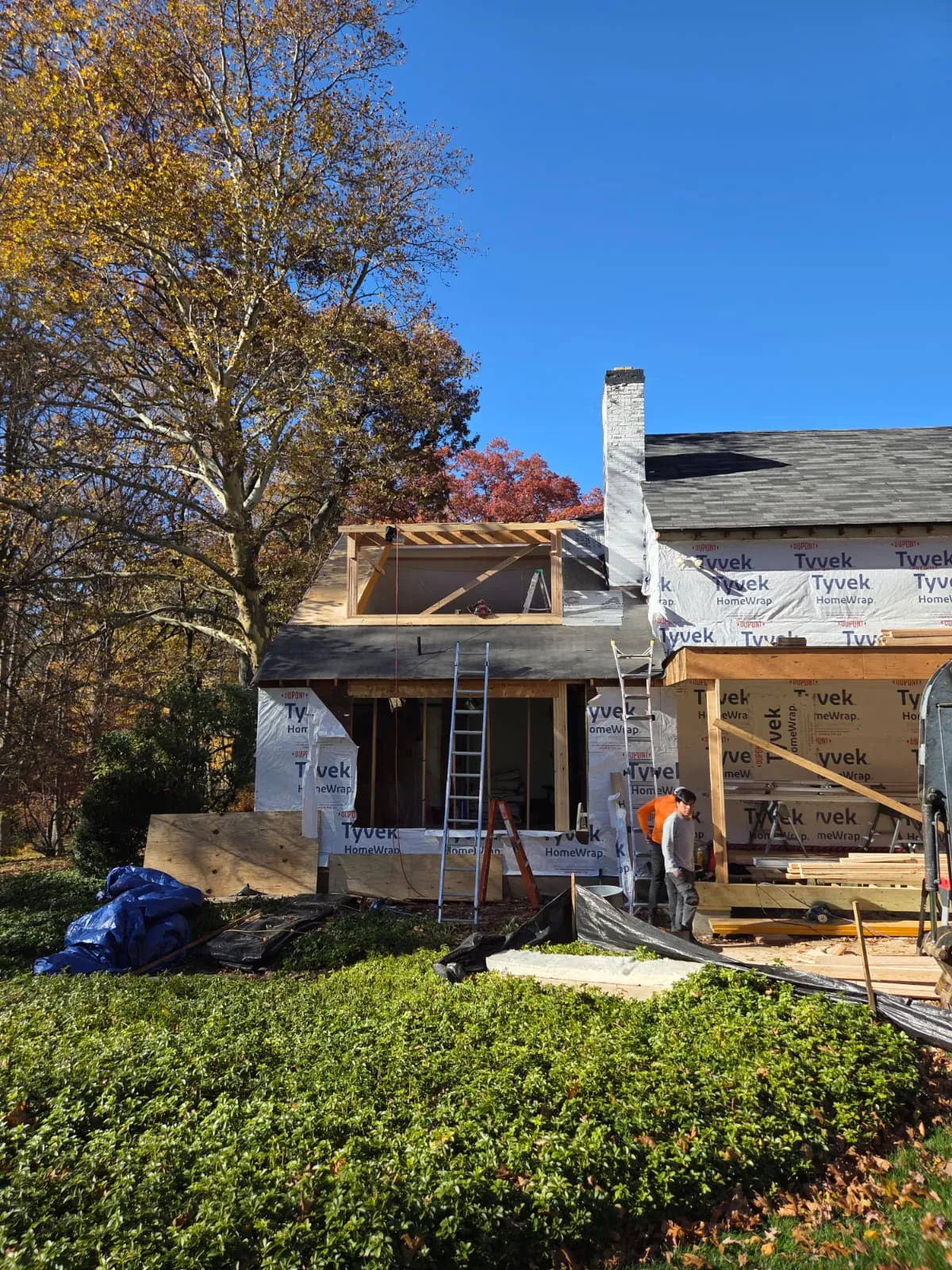 Residential house framing project in New Jersey