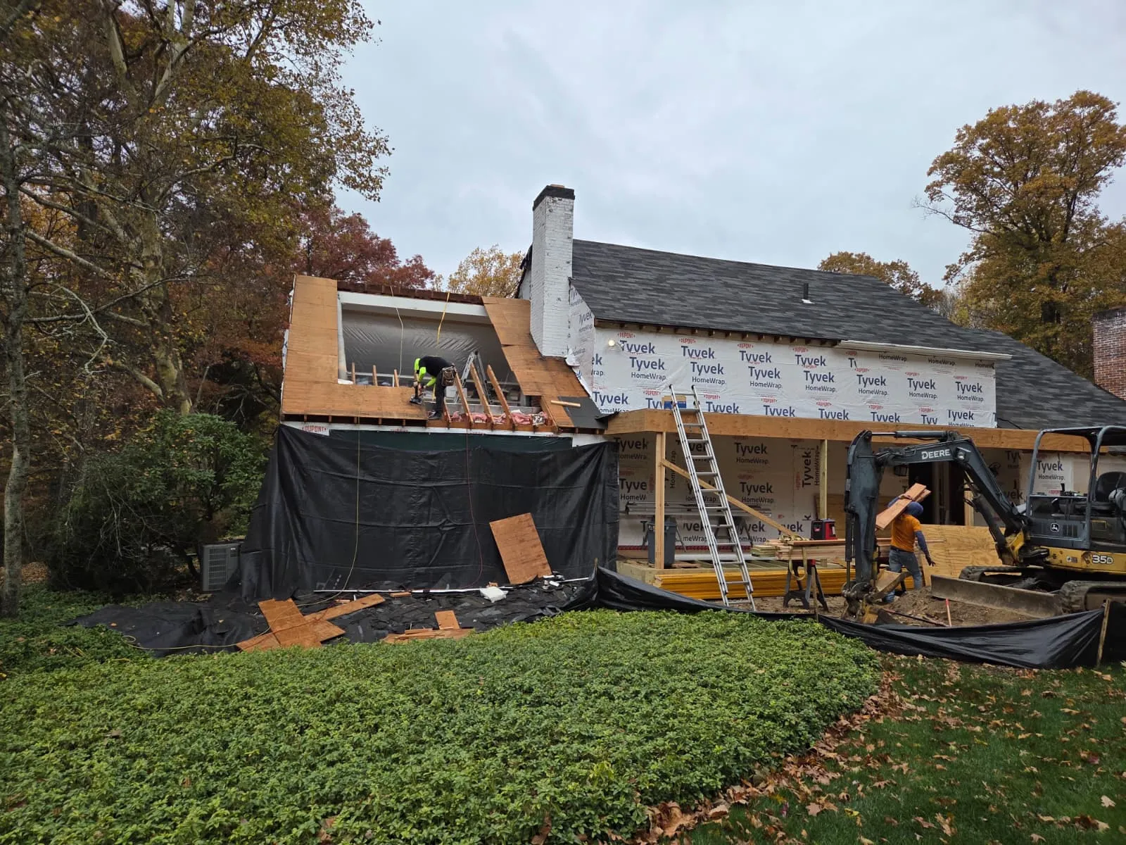 Wood framing construction process in New Jersey